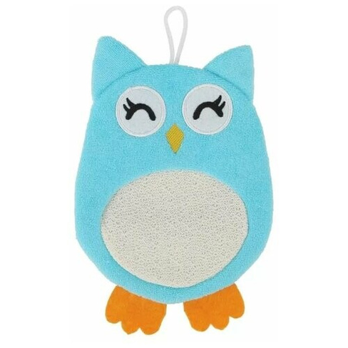 Мочалка ROXY-KIDS Baby Owl голубой