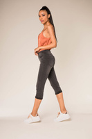 Шорты Nina Carter Capri Jeans Stretch Skinny 3/4 Bermuda Kurze Hose Weich, серый