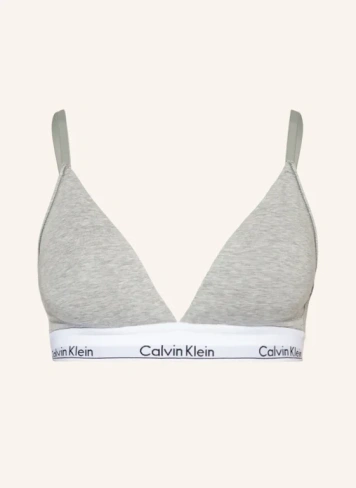 Бюстгальтер с треугольными чашками modern cotton Calvin Klein, серый