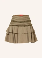 Шелковая юбка varanasi с воланами Max & Co., хаки