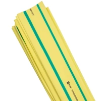 Термоусаживаемая трубка ТУТ нг 30/15 желто-зеленая в отрезках по 1м EKF PROxima 25
