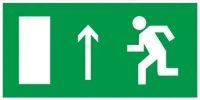 Знак наклейка E11 "Направление к эвакуационному выходу прямо" (150х300) ГОСТ 12.4.026-2015 EKF PROxima 10