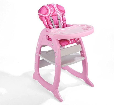 Детский стульчик-трансформер Badger Basket Envee II, розовый/белый