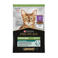 Purina Pro Plan (паучи) влажный корм Nutri Savour для взрослых стерилизованных кошек и кастрированных котов, с уткой в с