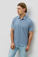 BAON Хлопковая рубашка свободного кроя с коротким рукавом (арт. BAON B6823008)