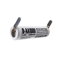 Аккумулятор D-AA 1000-T 1.2V, 1000 mAh Ni-Mh с выводами ET