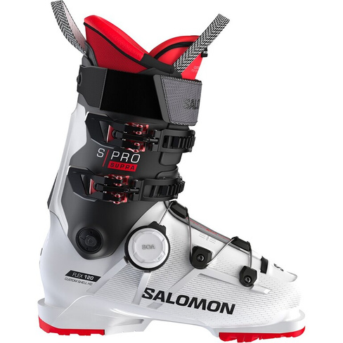 Лыжные ботинки s/pro supra boa 120 gw — 2024 г. Salomon, цвет grey aurora/black/red
