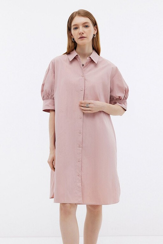 BAON Платье рубашка из хлопка прямого кроя (арт. BAON B4524109)