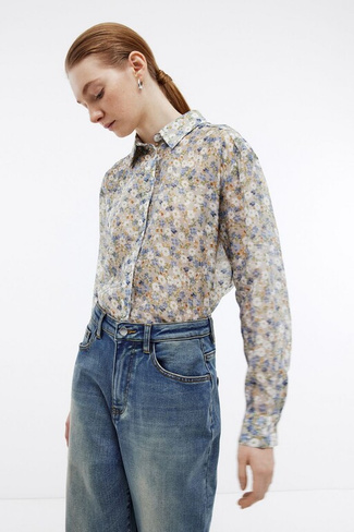 BAON Полупрозрачная блуза с акварельным принтом (арт. BAON B1724017)