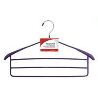 Вешалка для брюк и рубашек, 41х26 см, 3 уровня, цвет темно-фиолетовый