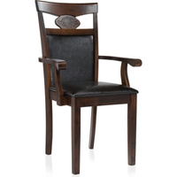 Деревянный стул Woodville Кресло Luiza dirty oak / dark brown