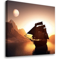 Постер Студия фотообоев Одинокий корабль