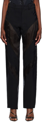 Черные брюки со вставками Mugler