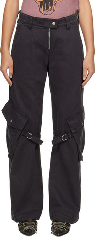 Серые брюки с карманами карго Acne Studios