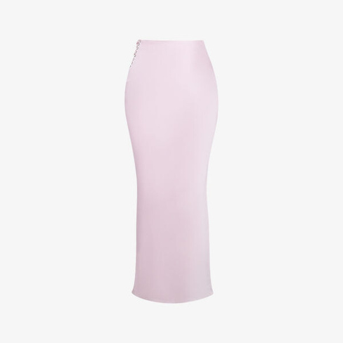 Атласная юбка макси giuliana со шнуровкой House Of Cb, розовый