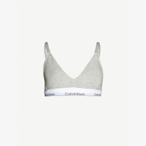 Бюстгальтер из эластичного джерси с логотипом для беременных Calvin Klein, серый