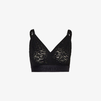 Бюстгальтер для беременных из эластичного кружева с вышитым логотипом Calvin Klein, черный