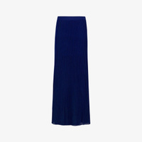 Плиссированная тканая юбка макси с эластичным поясом Leem, цвет cobalt