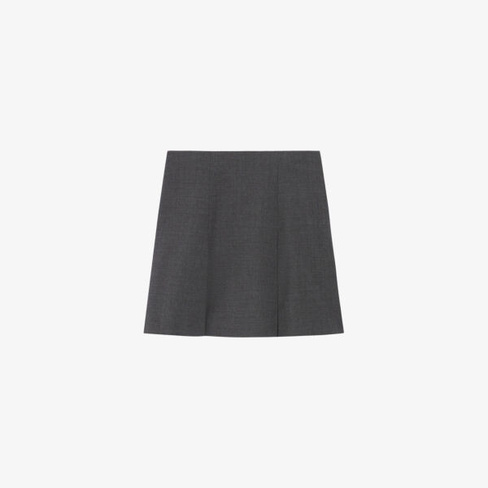 Расклешенная мини-юбка sarah с высокой посадкой из смесовой шерсти Claudie Pierlot, цвет noir / gris