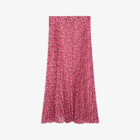 Плиссированная юбка миди с цветочным узором The Kooples, розовый