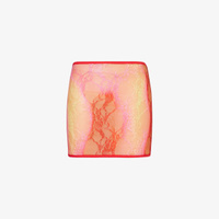 Кружевная мини-юбка узкого кроя с градиентным узором Sinead Gorey, красный
