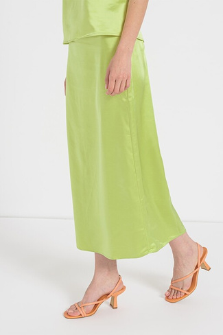 Атласная юбка Mayra с вырезами Only, зеленый