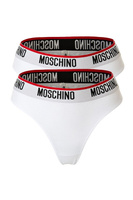 Бразильское бикини из хлопка - 2 пары Moschino Underwear, белый