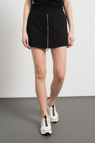 Короткая юбка-брюки на молнии Armani Exchange, черный