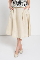 Укороченная льняная юбка United Colors Of Benetton, серый