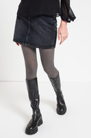 Джинсовая юбка с декоративными камнями Esprit, серый