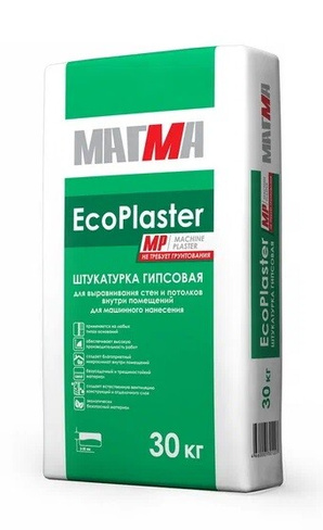 Штукатурка гипсовая МАГМА EcoPlaster MP 30кг