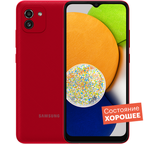 Смартфон Samsung Galaxy A03 64GB Красный "Хорошее состояние"