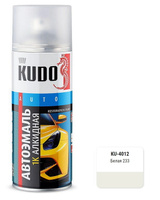 Эмаль автомобильная ремонтная Kudo аэрозоль KU-4012 Белая 233 (0.52)