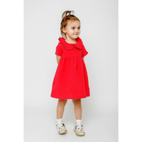 Платье детское "Тася-6" муслин (р-ры: 86-122) красный