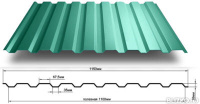Профнастил МП-20 ширина 1150 RAL 6005 Зелёный Мох