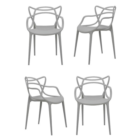 Комплект из 4-х стульев Masters серый Bradexhome