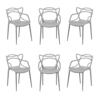 Комплект из 6-ти стульев Masters серый Bradexhome
