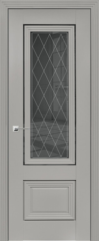 Межкомнатная дверь Triplex Doors «Валенсия 1», Серый эмаль