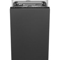 Встраиваемая посудомоечная машина SMEG ST4533IN, узкая, ширина 44.6см, полновстраиваемая, загрузка 10 комплектов