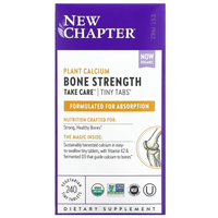 New Chapter, Bone Strength Take Care, добавка для укрепления костей с растительным кальцием, 240 вегетарианских мини-таб