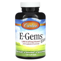 Витамин Е Carlson E-Gems Elite, 120 мягких таблеток