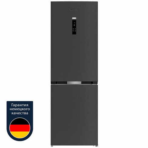 Двухкамерный холодильник Grundig GKPN66830FXD, No Frost, стальной антрацит