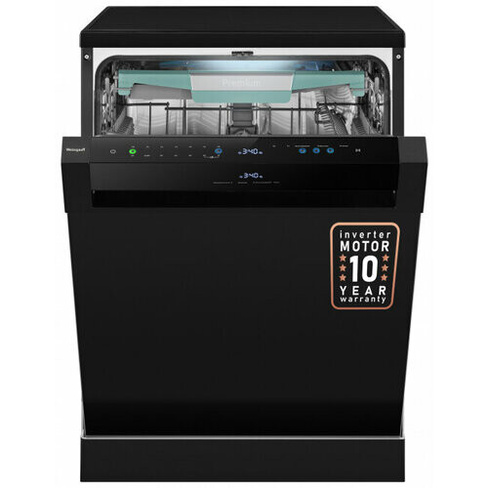 Посудомоечная машина с авто-открыванием и инвертором Weissgauff DW 6114 Inverter Touch AutoOpen Black