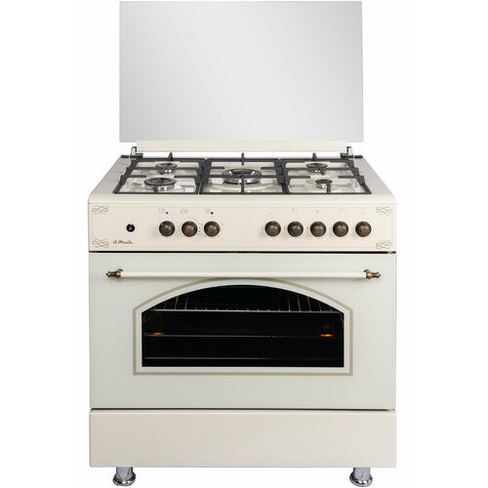 Кухонная плита 90 см, электрическая духовка, il Monte FO-GE9001 IVORY RUSTICO