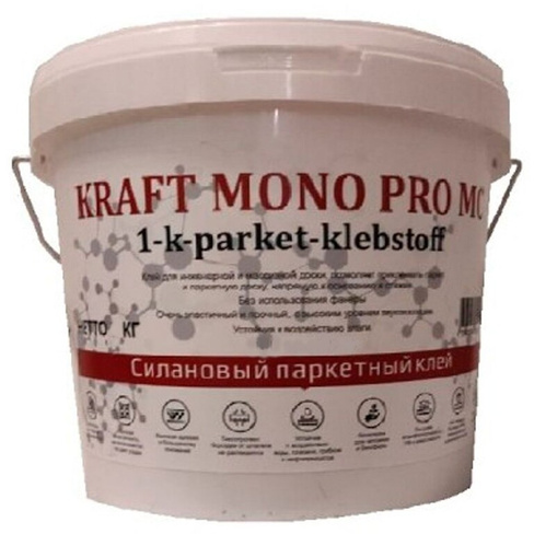 Силановый паркетный клей Kraft Mono Pro MS однокомпонентный 16 кг Клей для напольных покрытий