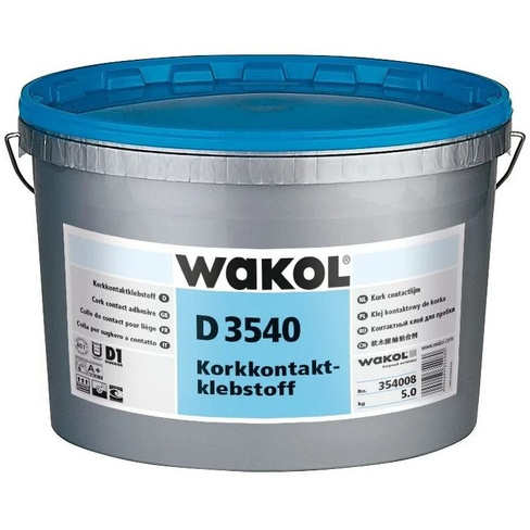 Контактный клей для пробкового покрытия Wakol D 3540 Korkkontakt-klebstoff 5 кг Клей для напольных покрытий
