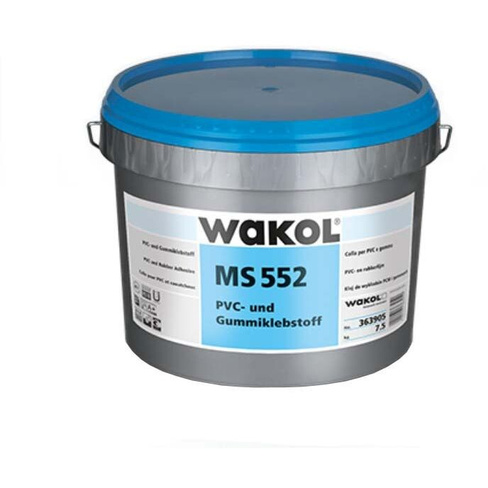 Клей для ПВХ и резиновых покрытий однокомпонентный Wakol MS 552 PVC-und Gummiklebstoff 7,5 кг Клей для напольных покрыти