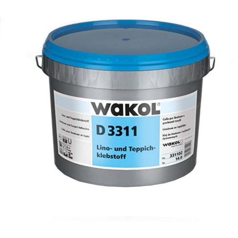 Клей для линолеума и текстильных покрытий Wakol D 3311 Lino-und Teppich-klebstoff 14 кг Клей для напольных покрытий