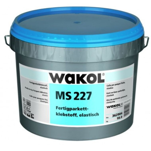 Клей для многослойного паркета, эластичный Wakol MS 227 Fertigparkett-klebstoff, elastisch 18 кг Клей для напольных покр