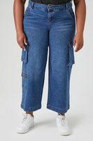 Широкие джинсы-карго больших размеров Forever 21, деним